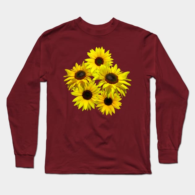 bunch of flowers, sunflowers, sunflower, blooming Long Sleeve T-Shirt by rh_naturestyles